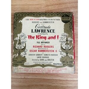 Vintage 1951 The King and I Original Cast 45 RPM Record Box Set Decca 9-260